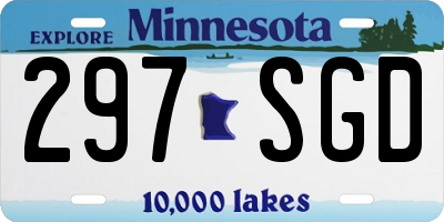 MN license plate 297SGD