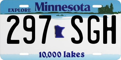 MN license plate 297SGH
