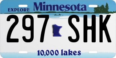 MN license plate 297SHK