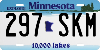 MN license plate 297SKM