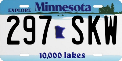 MN license plate 297SKW