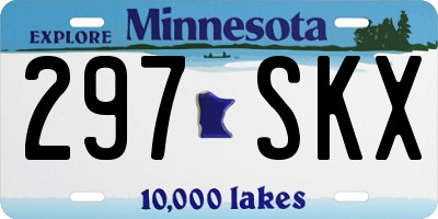 MN license plate 297SKX