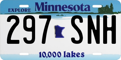 MN license plate 297SNH