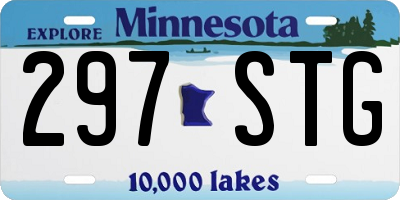 MN license plate 297STG