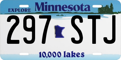 MN license plate 297STJ