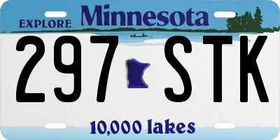 MN license plate 297STK