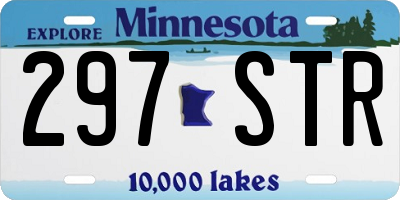 MN license plate 297STR