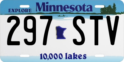 MN license plate 297STV
