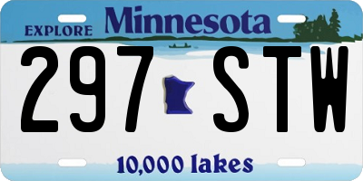 MN license plate 297STW