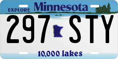 MN license plate 297STY