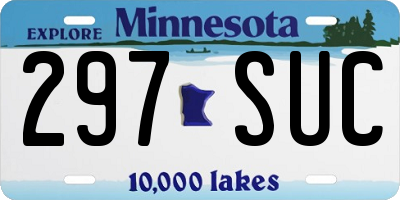 MN license plate 297SUC