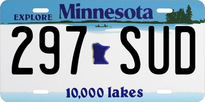 MN license plate 297SUD