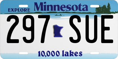 MN license plate 297SUE