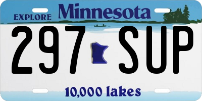 MN license plate 297SUP