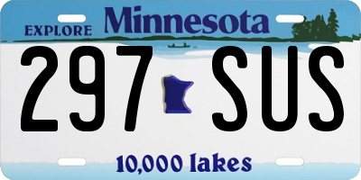 MN license plate 297SUS