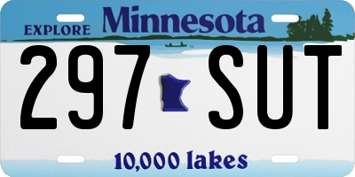 MN license plate 297SUT