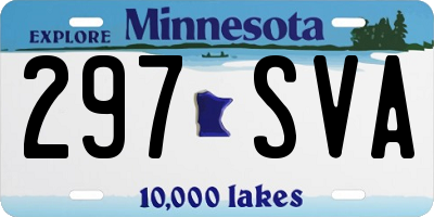 MN license plate 297SVA