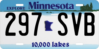 MN license plate 297SVB