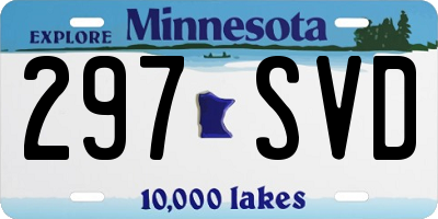 MN license plate 297SVD