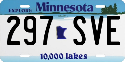 MN license plate 297SVE