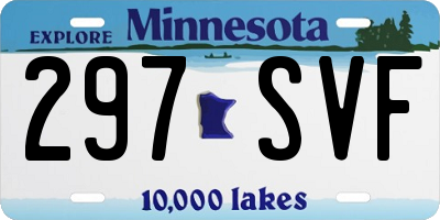 MN license plate 297SVF