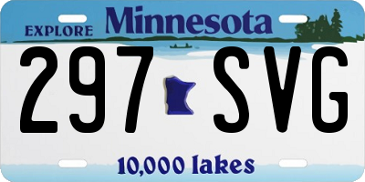 MN license plate 297SVG