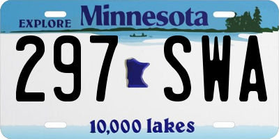 MN license plate 297SWA