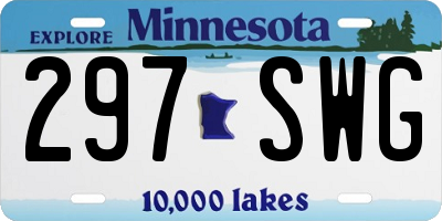 MN license plate 297SWG