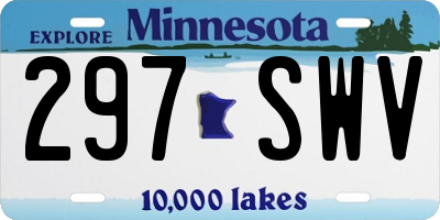 MN license plate 297SWV