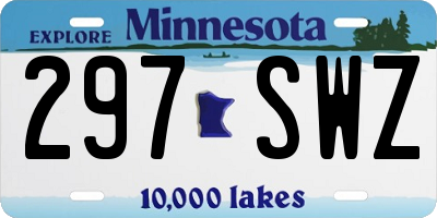 MN license plate 297SWZ