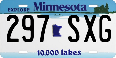MN license plate 297SXG