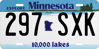 MN license plate 297SXK