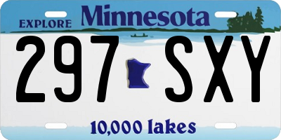MN license plate 297SXY