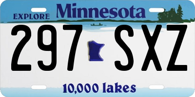 MN license plate 297SXZ