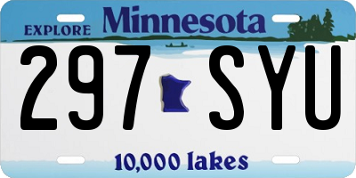MN license plate 297SYU