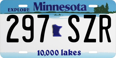 MN license plate 297SZR