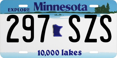 MN license plate 297SZS