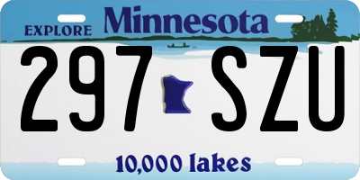 MN license plate 297SZU