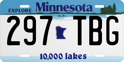 MN license plate 297TBG