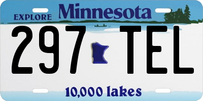 MN license plate 297TEL