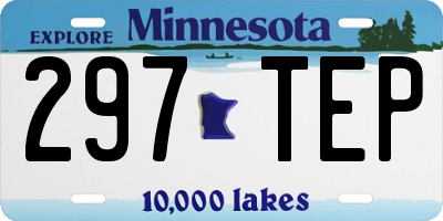 MN license plate 297TEP