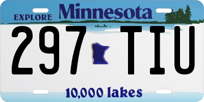 MN license plate 297TIU