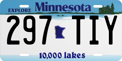 MN license plate 297TIY