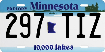 MN license plate 297TIZ