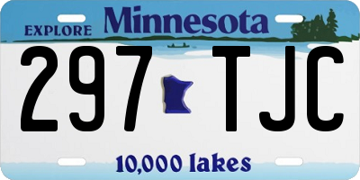 MN license plate 297TJC