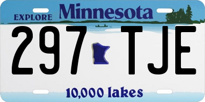 MN license plate 297TJE