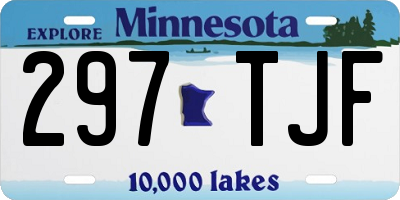 MN license plate 297TJF