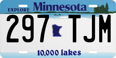 MN license plate 297TJM