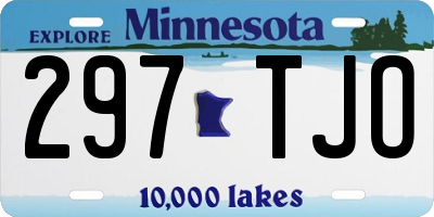 MN license plate 297TJO