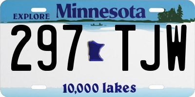 MN license plate 297TJW